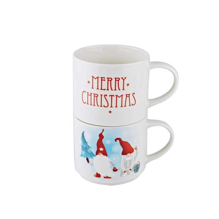 Godinger Silver Art Co Merry Christmas Gnome Stacking Mug Set Wayfair